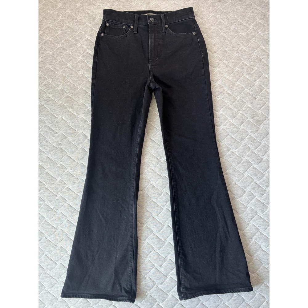 Madewell Jeans Womens 26 Black The Perfect Vintage Flare High Rise Stretch Denim